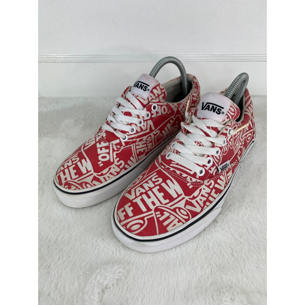 VANS Doheny OTW Low-Top Lace-Up Sneakers Men’s Size 7 Red White Classic Style